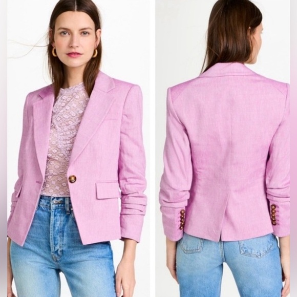 Veronica Beard Jackets & Blazers - Veronica Beard Aaliyah Dickey jacket linen blend orchid